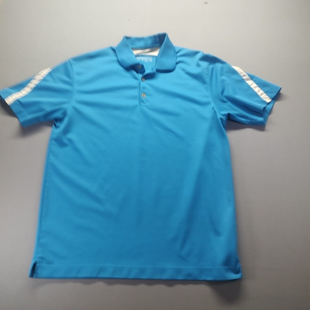 Nike ‎ Dri Fit Shirt Lrght Blue Mens Size Medium Polo Shirt Short Sleeve